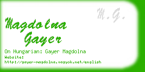 magdolna gayer business card